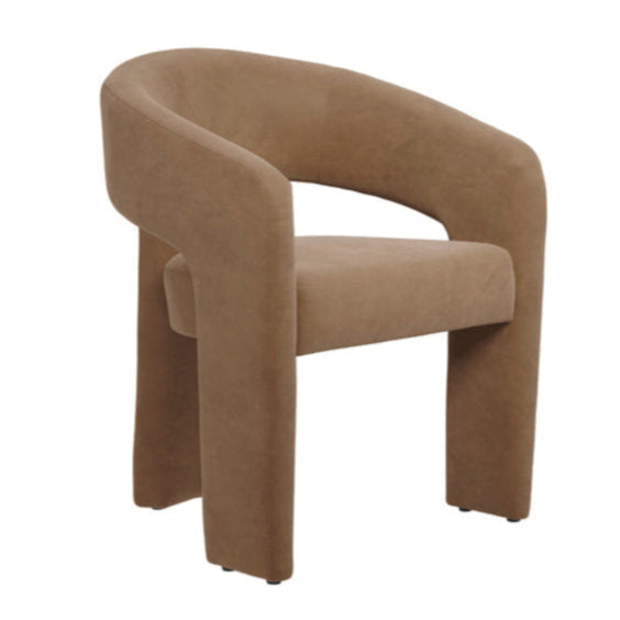 Alba Mole Taupe Velvet Tripod Dining Chair